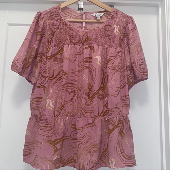 Nine West Tops - NINE WEST Mauve, Cream, and Brown Top - Size XL